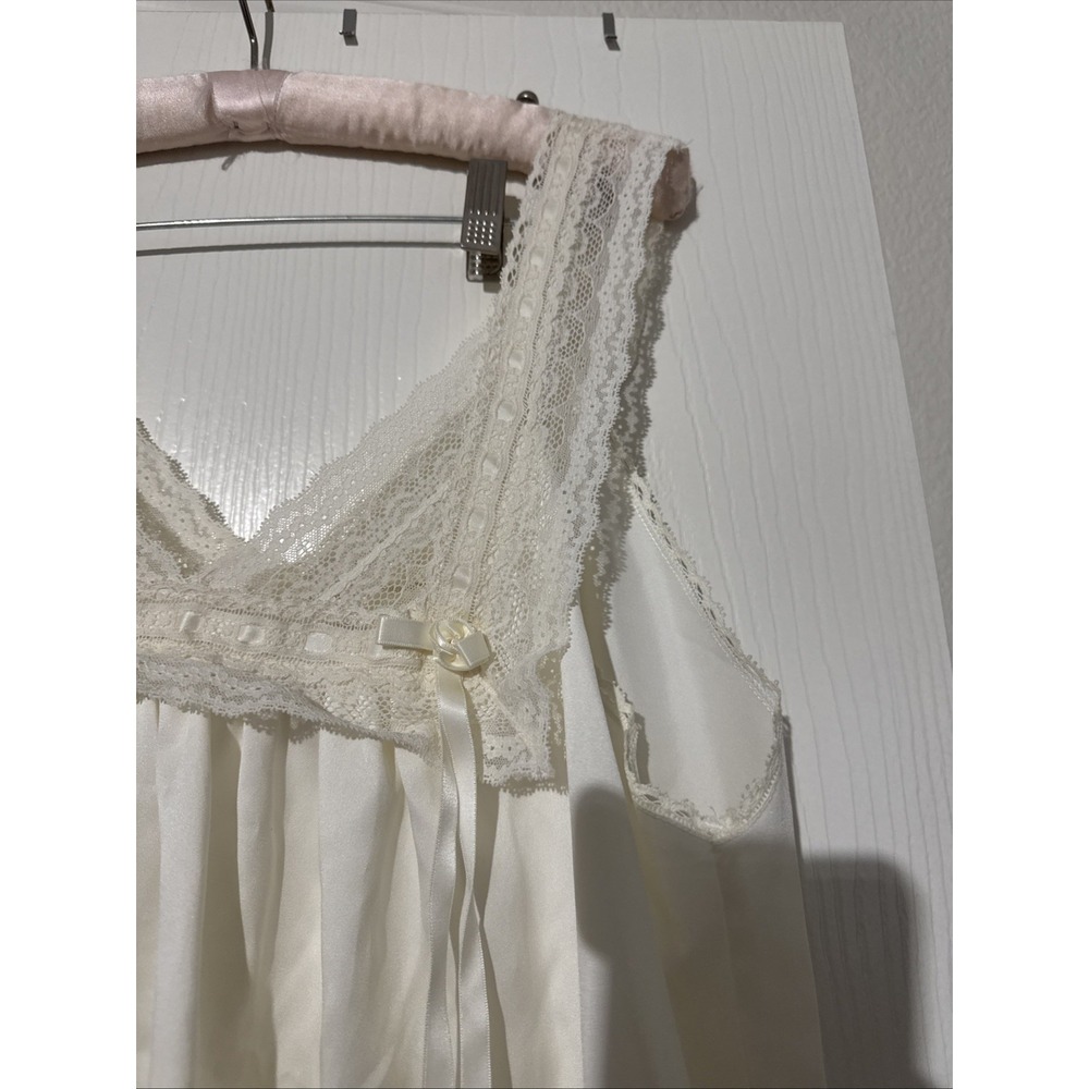 Christian Dior Neiman Markus Vintage Ivory Full Slip Size Large Satin Silky USA - Picture 2 of 16